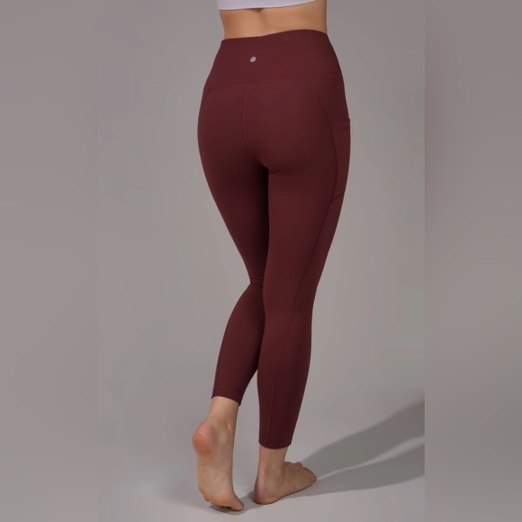 90 Degree by Reflex Red Pocket Leggings - Picture 2 of 6
